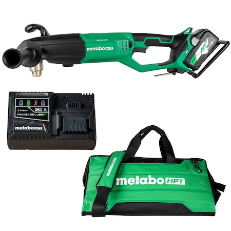 Metabo Hpt 36V MV Cordless 1/2in High Power Right Angle Drill Kit 1 x 4.0Ah and Charger D36DYAM
